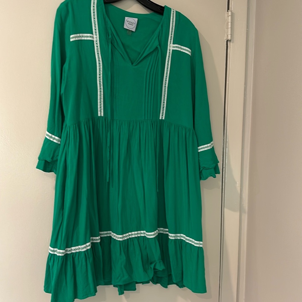 Green Long Sleeve Dress